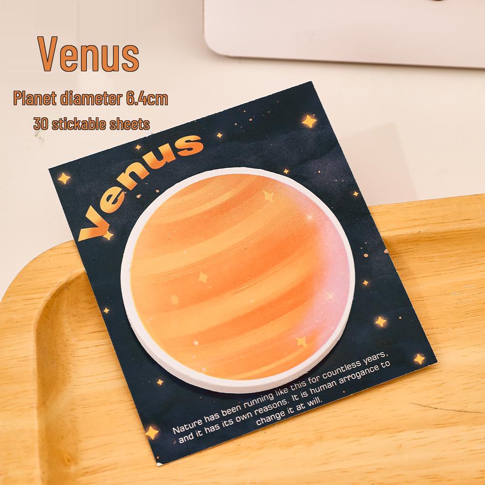 Cute Planet Sticky Notes: Reusable Earth-Themed Memo Pad & Small Gift