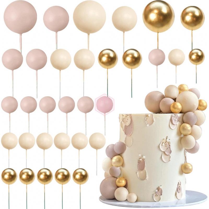 Available: 32 New Colorful Cake Decorations - Wedding & Birthday Candy Color Balls for Spring Festival