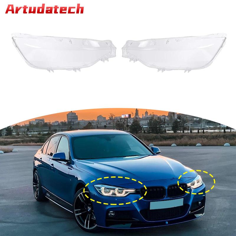 Artudatech 2 шт. Ксеноновая фара Фара Прозрачная крышка линзы Для BMW 3 серии F30 2016-2018 Автомобильные аксессуары 2017