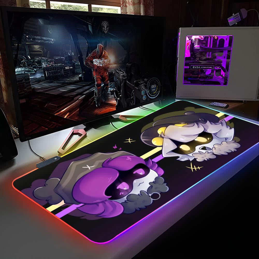 Game M-Murder Drones Mouse Pad RGB Backlit Mouse Pad Laptop Mouse Pad Laptop Gamer Computer Desk Gaming Accessories