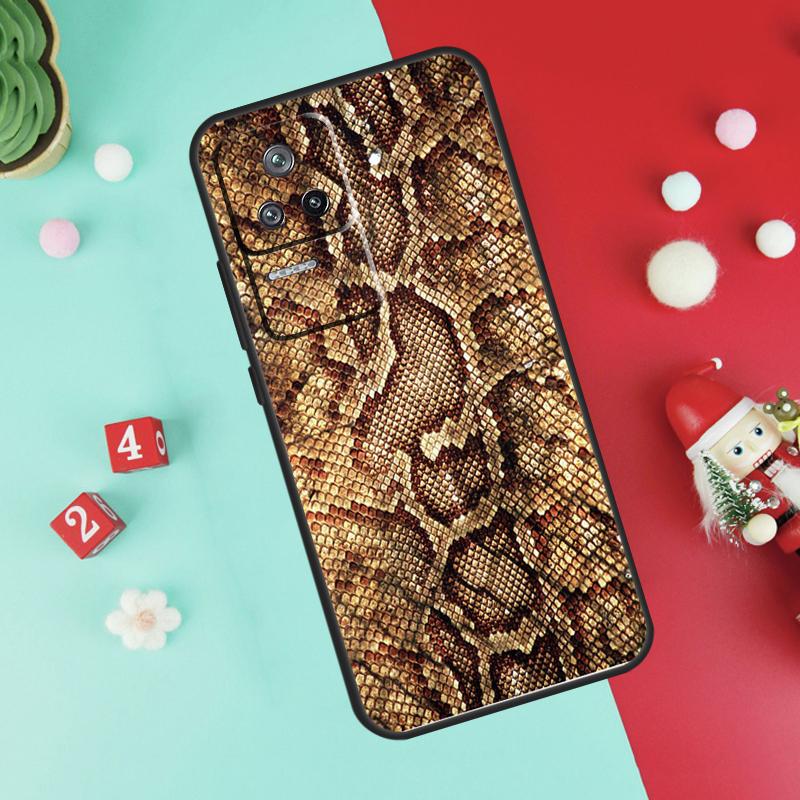 Snake Skin Texture Funda For Xiaomi 17 Pro Max 14 15 Ultra 13T 14T 15T Pro POCO F7 F5 F6 X3 X5 X6 X7 Pro Case