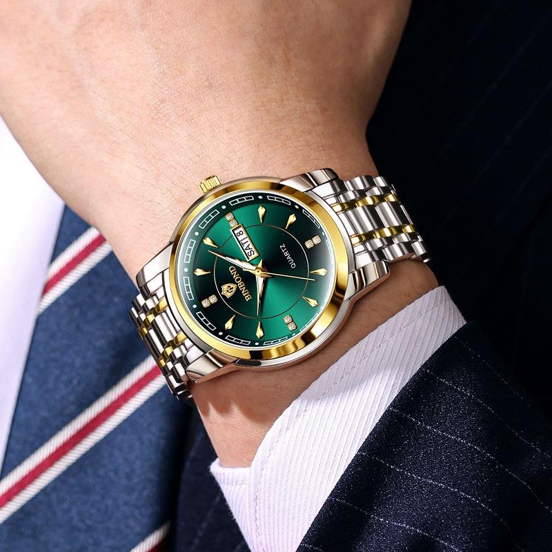 New waterproof business style men's watch luminous calendar men's sports high-end domineering stainless steel watch
