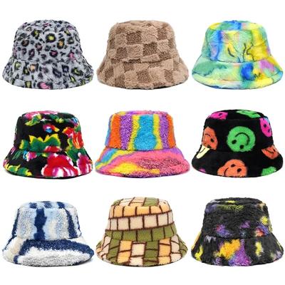 Winter Warm Fur Bucket Caps Women Men Outdoor Keep Warm Fluffy Panama Female Thickened Rabbit Hair Windproof Fisherman Caps