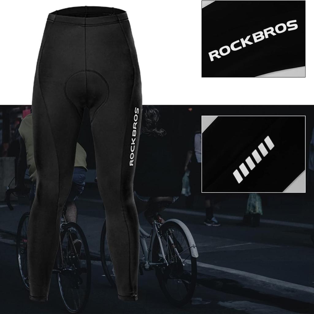 Long breathable cycling trousers with M pad - black