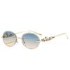 New Fashion Brand Luxury Designer 2026 Sunglasses Women Leopard Round Vintage Cute Shades Glasses Elegant Trendy Top Sunglasses