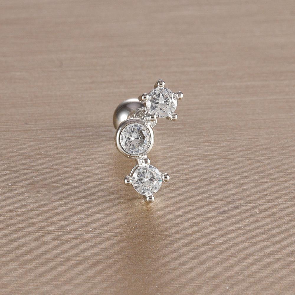 1 шт. 6 стилей Мини-пирсинг из нержавеющей стали с цирконом для хряща уха Серьга-гвоздик для женщин Пирсинг хряща уха (Helix, Tragus) Женские украшения для тела