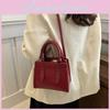Trendy Women's Shoulder Bag Elegant Pu Leather Small Square Crossbody Purse