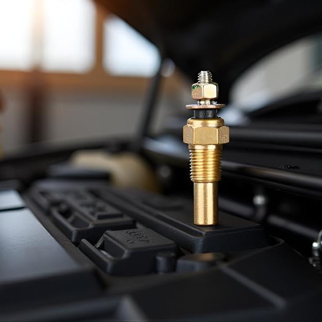 Oil Temperature Sensor, Coolant Temp Sensor, Water/Oil Temp Temperature 1/8 NPT Electrical Sender Transmitter Sending Unit Temp Sensor