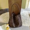 Women's Fashion Shoulder Bag Suede Leopard Pattern Large Capacity Magnetic Clasp Handbags Lightweight Shopper Totes