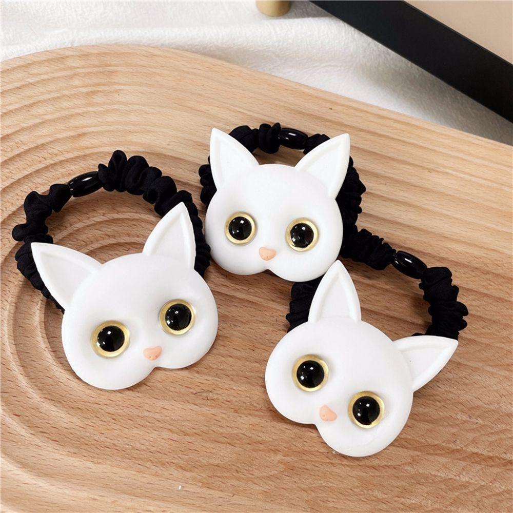 

Cute Cloth Animal Women Acrylic Female Hair Ties Cartoon Hair Rope Kitten Headwear Scrunchies