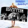 Led Zeppelin Print Beach Towel, Large Soft Quick Dry Towel for Beach Camping Swimming