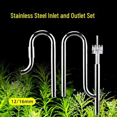Stainless Steel Aquarium Inlet & Outlet with Oil Film Remover for Planted Tank Filters