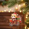 Cat Shaped Decorations Christmas Pendant with Hanging Rope, 2D Flat Acrylic Ornament for Xmas Tree Lover Gifts Decoration, Cute Holiday Decor,