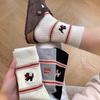 Cartoon Embroidery Cute Socks Women Casual Harajuku Streetwear Funny Dog Socks Japanese  Girls Lolita Kawaii Socks Sox