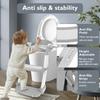 Potty Training Seat Height Adjustable Potty Training Toilet with Nonslip Pad Foldable Toddler Toilet Seat for Toddler Kid Boy