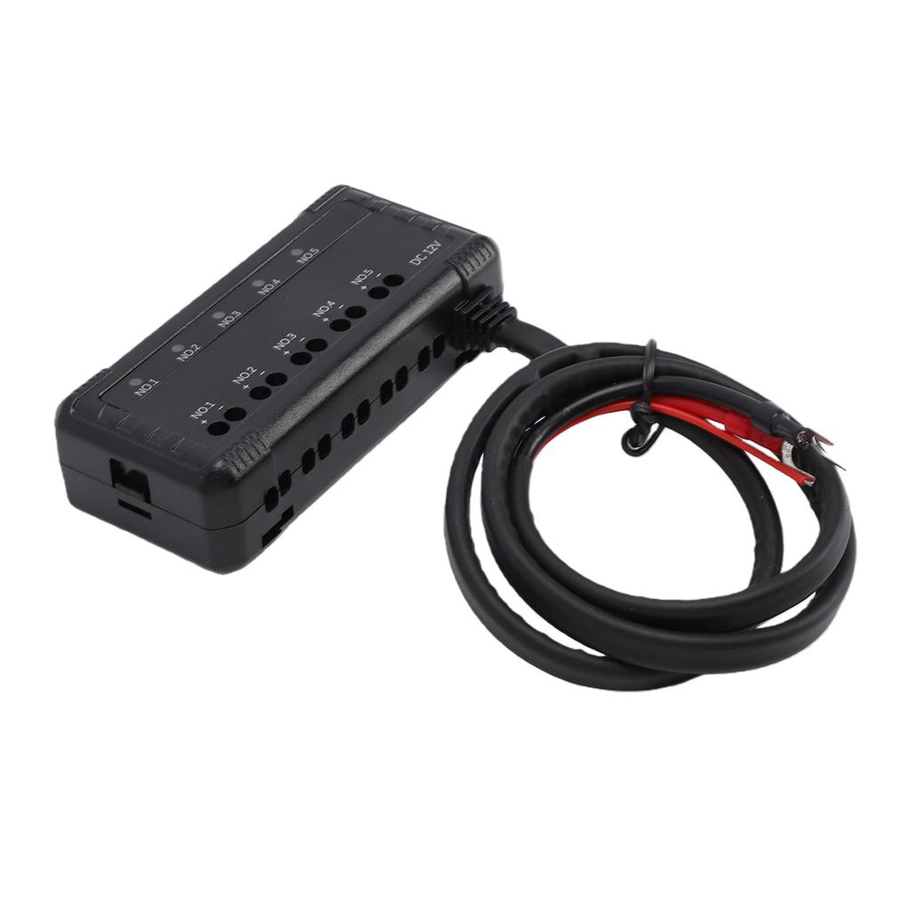 Motorfietszekeringkast 20A Laagprofiel Klemblokhouder met LED-indicator 5 Circuits Bescherming Batterijrelais voor