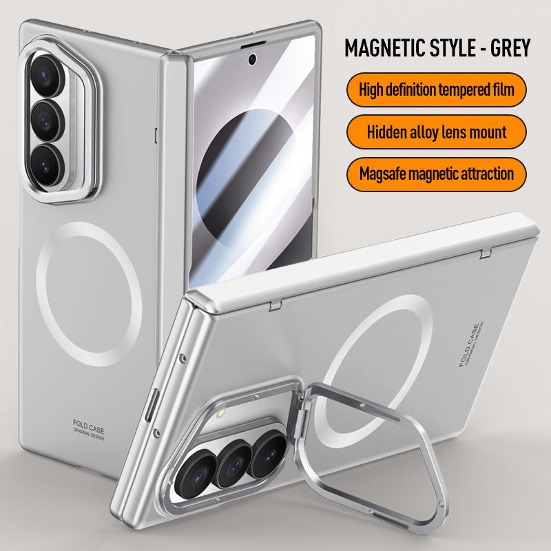 Applicable To Samsung ZFold1Ultra Mobile Phone Case All-inclusive Case Film Integrated Fold1 Lens Holder Magnetic Suction Anti-drop Cover