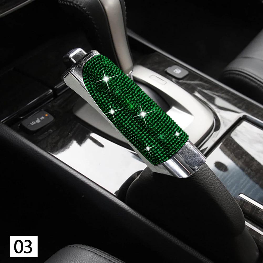 1/3PCS Universal Crystal Car Handbrake Covers Anti-slip Auto Gear Shift Collars Bling Diamond Car Interior Accessories for Woman