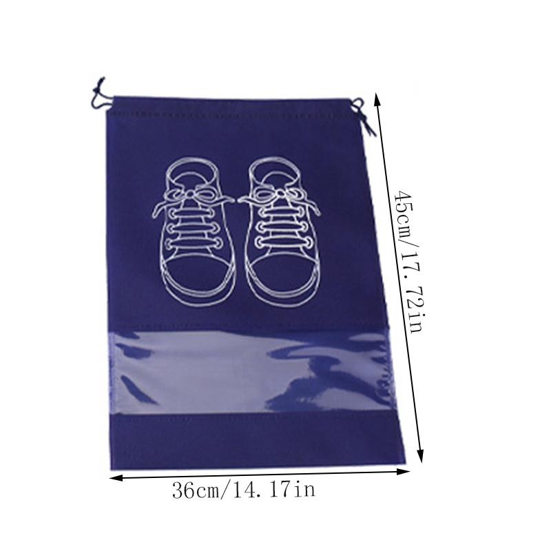 5pcs Non-woven Shoes Bag Storage Bag with Drawstring Strap Mouth Shoes Storage Bag, Shoes Dustproof Bag, Travel Shoes Storage Bag