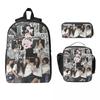 3Pcs Meovv Kpop K-pop Merch Backpack Set for Kids Pencil Boxes Bookbag Sets with Lunch Box For School Students Knapsack