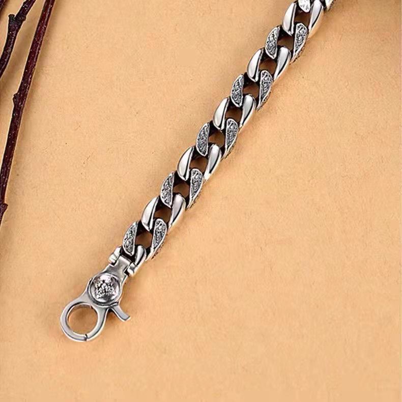 Armband Herren Sechs-Zeichen-Mantra Drehbar Trendig Breite Version Persönlichkeit Dominierend Atmosphärisch Retro Schmuck 2026
