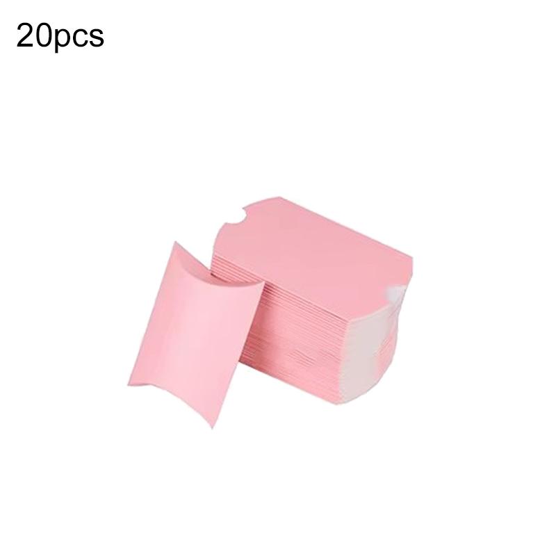 20pcs Mini Candy Box Folding Paper Pillow Type Wedding Gift Box Thank You Tag Festival Gathering Gifts Party Favors TMZ