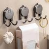 1 Pc Suction Cup Hooks - Waterproof & Removable Wall-Mounted Towel Holders, Space-Saving Storage for Kitchen & Bathroom