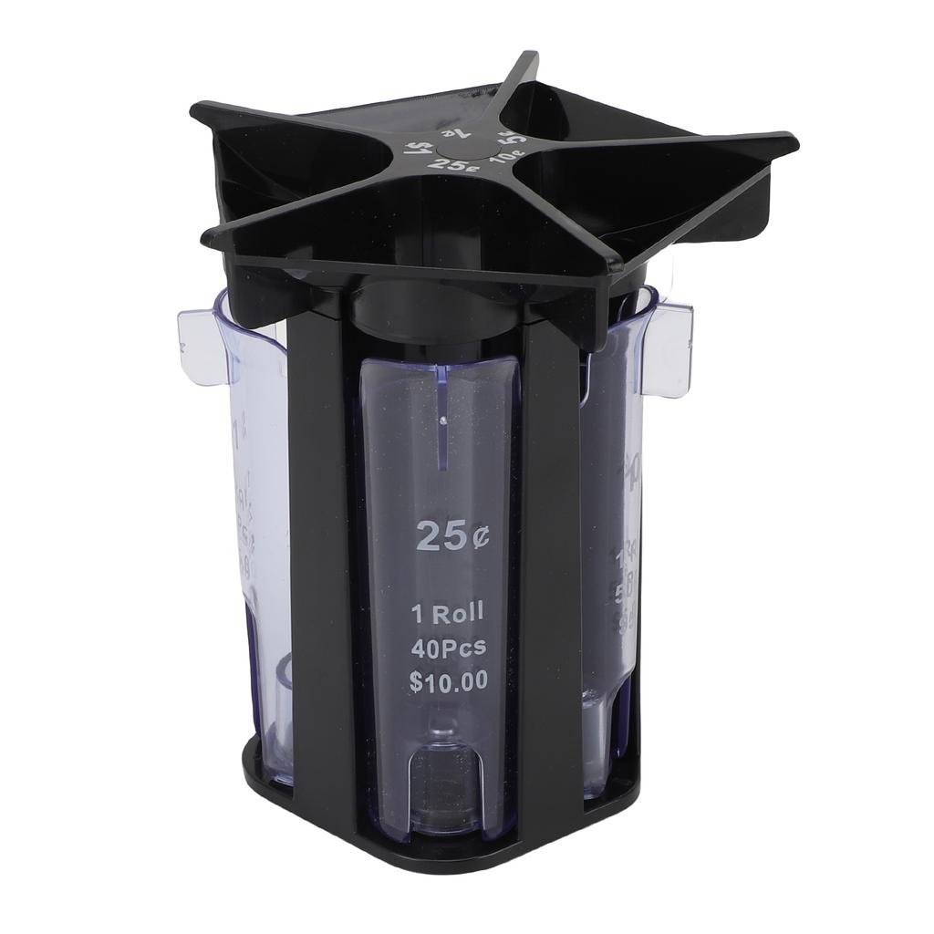 5 in 1 Change Sorter Tube Plastic Manual Change Counter for Employee Retailer Store Hotel Restaurant