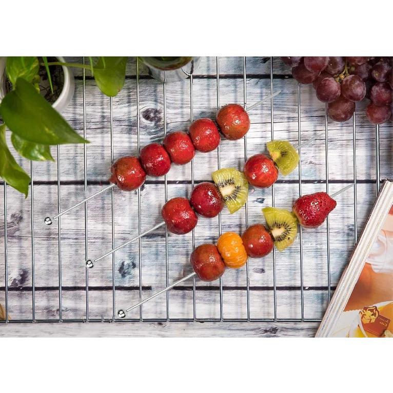 16PCS Cocktail Picks, Reble Metal Toothpick,8 Inch Stainless Steel Cocktail Toothpick, Martini Skewer, Bloody Mary Skewer for Olive Appetizer Fruit