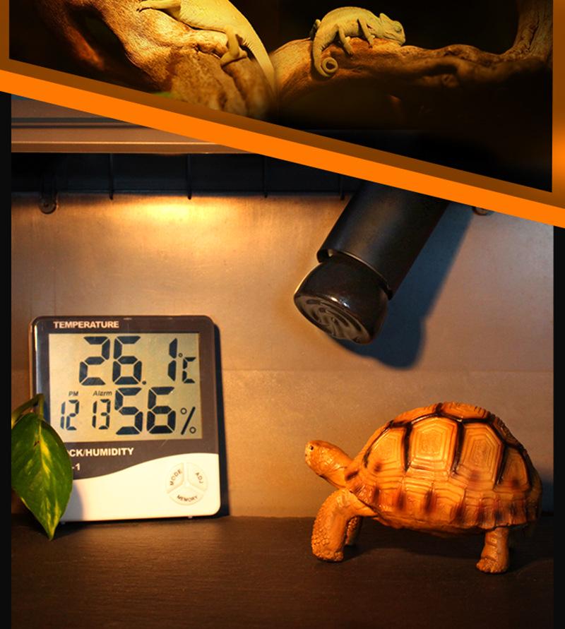 Reptile Mini Ceramic Heat Lamp for Tortoise, Lizard, Gecko, and Chick Brooder