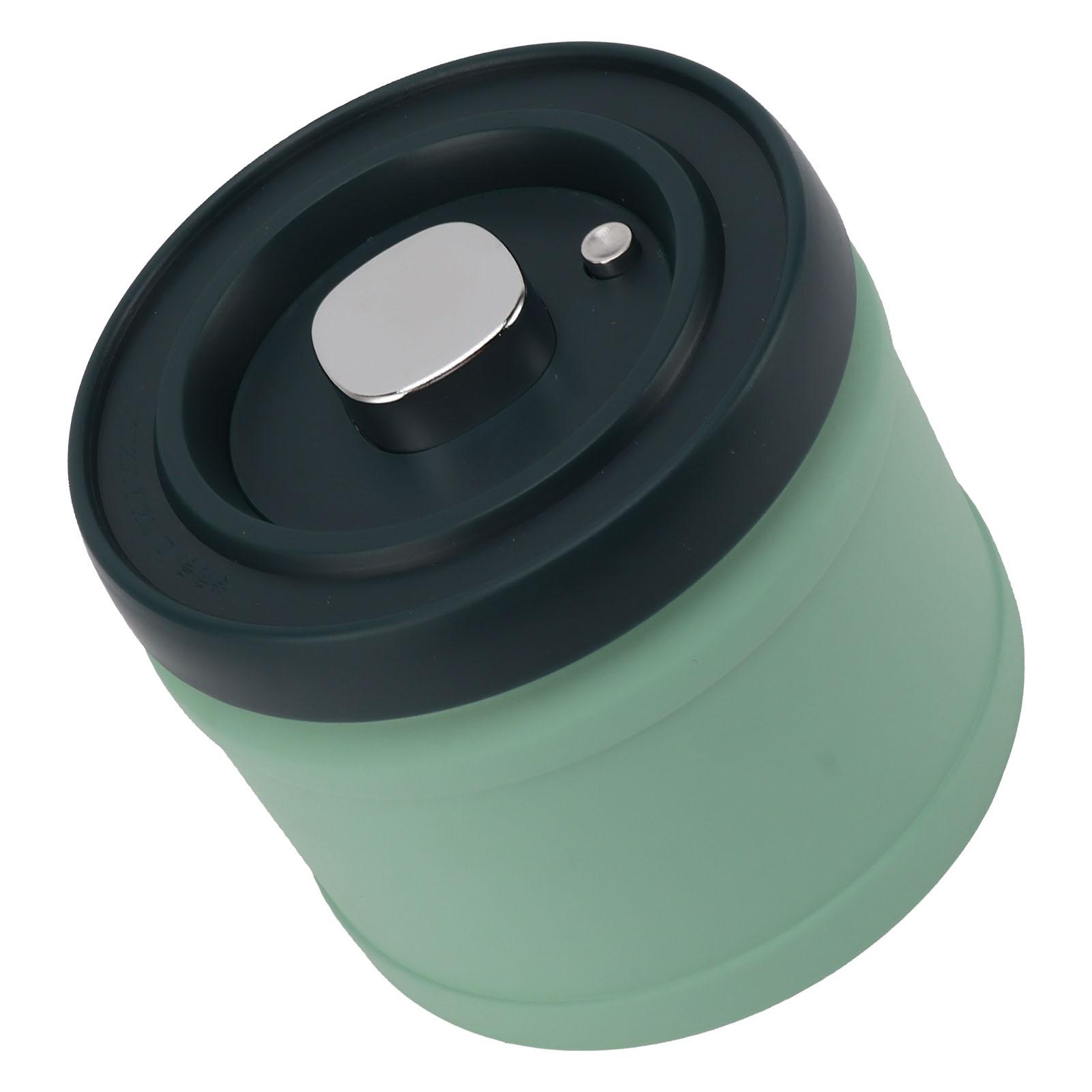 Contenant de stockage alimentaire hermétique en acier inoxydable pour cuisine Type à pression Stockage sous vide Boîte à thé Boîte à café pour grains Thé Farine Céréales Sucre Vert Menthe
