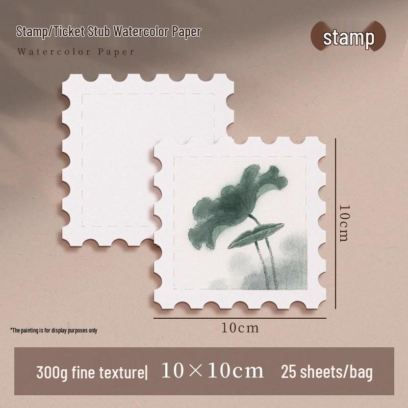 Fine Grain 300g Cotton Watercolor Paper - Round Dye Card for Painting & Drawing