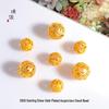 S925 Gold-Plated Filigree Auspicious Cloud Bead Flower Bracelet with Hetian Jade Baby Lock Spacer Beads