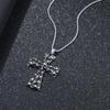 New Punk Style Skull Cross Pendant European and American Exaggerated Halloween Necklace