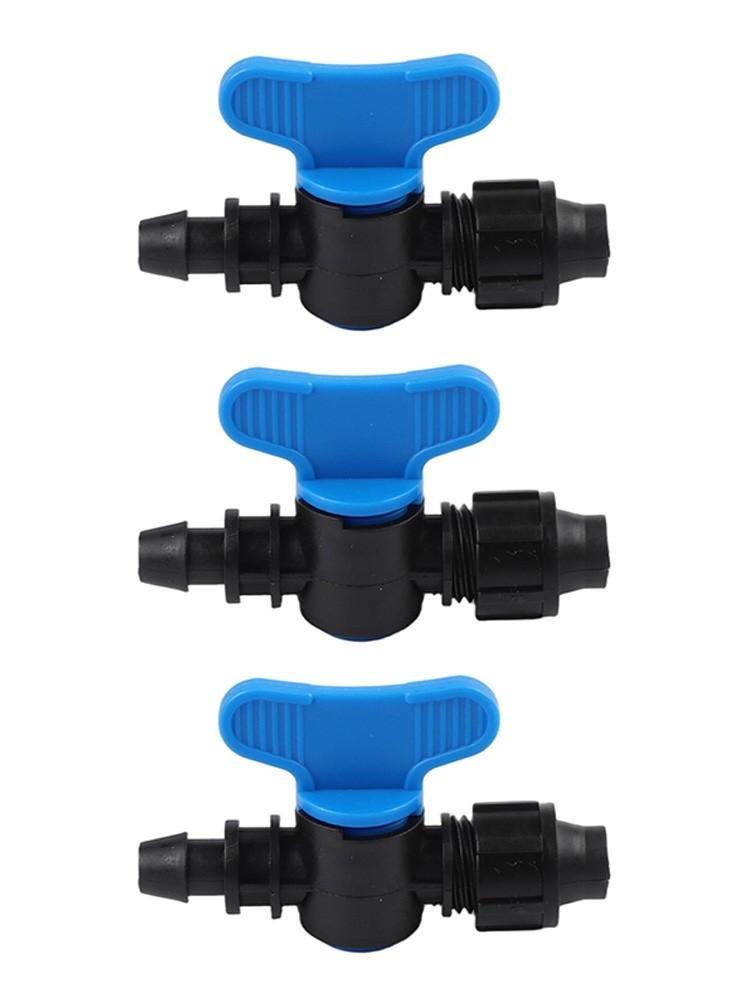 16mm Pipe Connectors Ball Valve Irrigation Connector User-friendly Design 3pcs