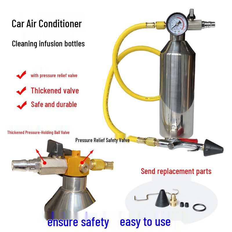 

Подвесная бутылка для очистки автомобильного кондиционера с клапаном давления для очистки испарителя, не требует разборки 10 Sets - Car AC Cleaning Hanging Bottle