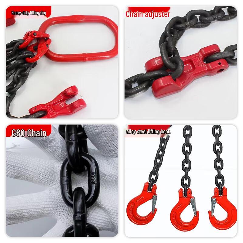 Yihshun G80 Adjustable Manganese Steel Lifting Chain Sling Set