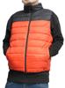 One Colors Padded Down Large Size Orange Men's Vest, Size, Nylon, Water-Repellent, Photothermal, Stand-Up Jacket, 3L, (10)