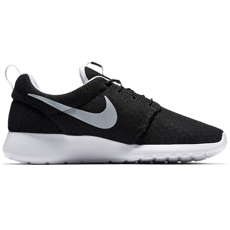 Nike Roshe One Comfortable Sports Fabric Shock Absorption Non-Slip Wear-Resistant Breathable Low-Top Running Shoes Men Sneaker Black Silver 718552-012