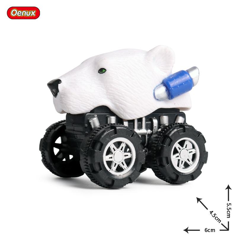 Oenux Mini Tigru Sălbatic Lup Mașină cu Tragere înapoi Model Simulare Animale Lumea Dinozaurilor Rechin T-Rex Vehicul Drăguț Camion Jucărie Copil Cadou