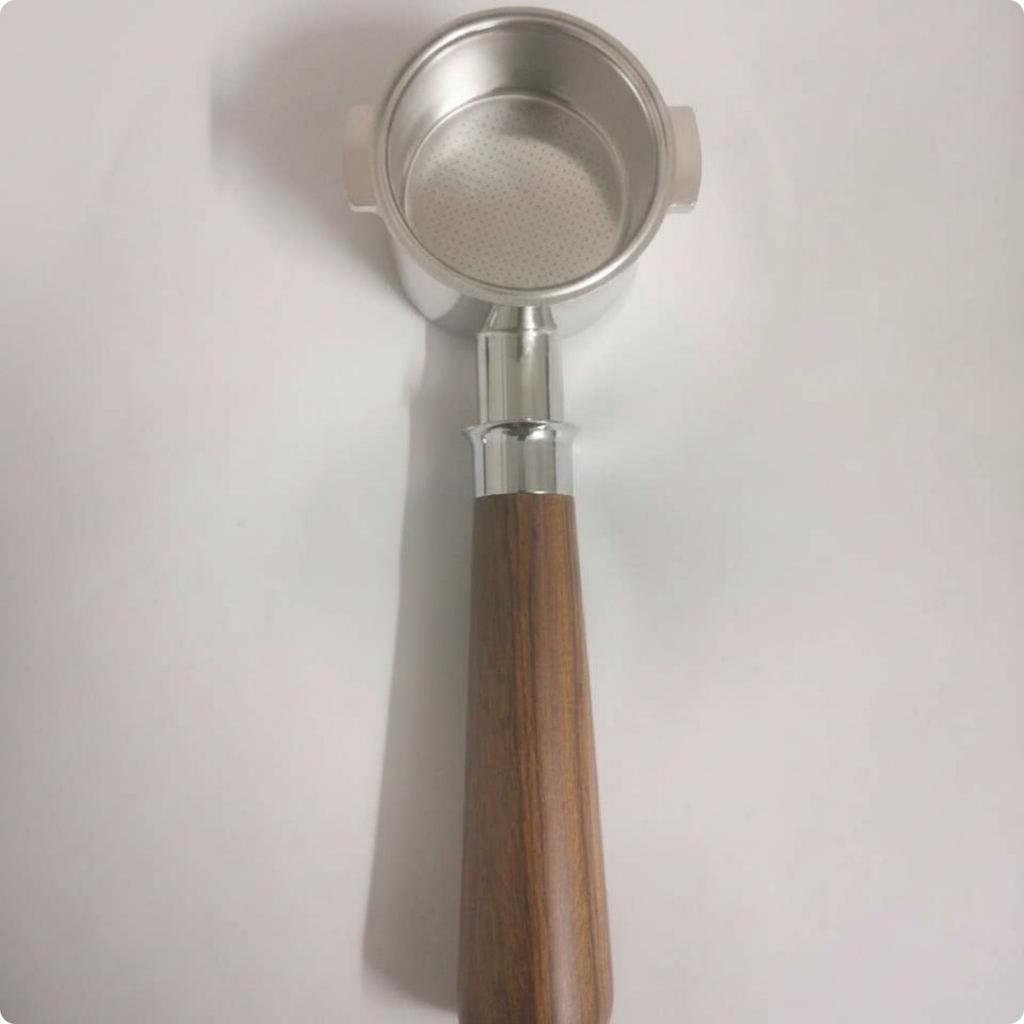 51mm Bottomless Portafilter Easy to Clean 51mm 3-Prong Coffee Handle Uncovered Portafilter Rust Resistant Espresso Group Handle