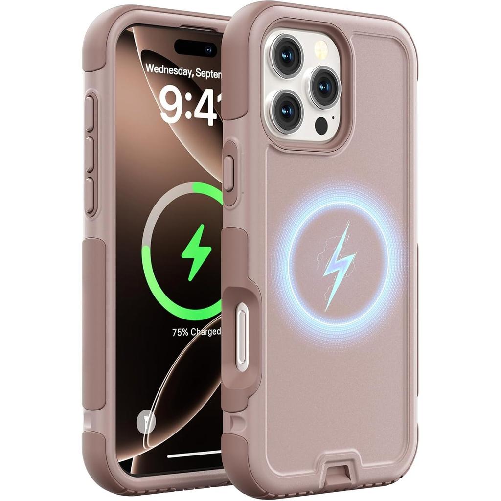 Custodia Resistente di Grado Militare Per iPhone 16 Pro Max 15 14 Plus Copertura Corazzata Antiurto Per Ricarica Magnetica MagSafe Protezione