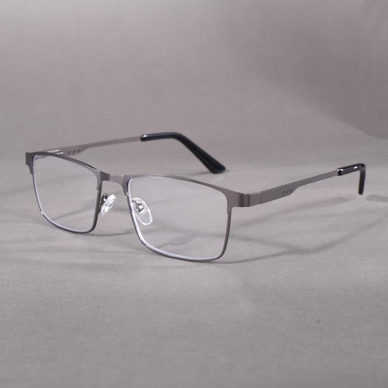

Мужские очки для чтения из нержавеющей стали, металлические, в полной оправе, блокирующие синий свет, для пресбиопии +75+125+175+225+275+350 +1.5