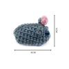 Sad Hamster Plush Keyring Cute Crochet Hamster With Bow Knitting Doll Keychain For Girls Bag Pendant Accessories