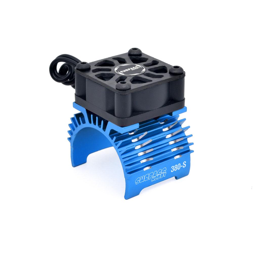 SURPASS HOBBY 28/29mm RC Motor Cooling Fan Metal Heat Sink Holder 8.4V 32000RPM for 1/8 1/10 1/12 RC Car Brushless Motor 380 390