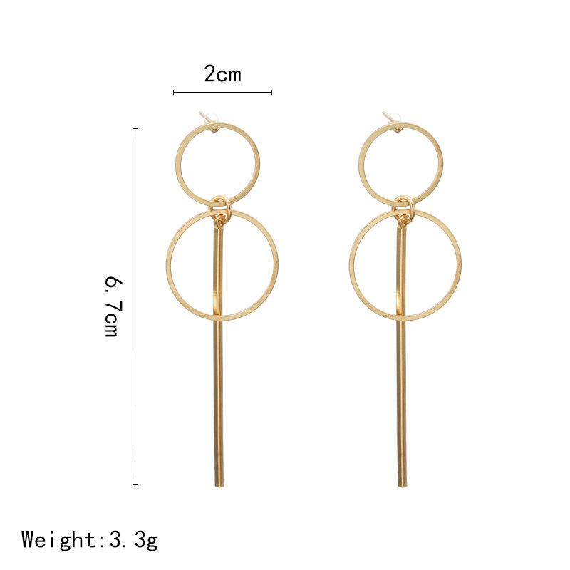 Europe and the United States hot-selling size circle exaggerated simple earrings fashion personality design sense stud earrings women's earrings