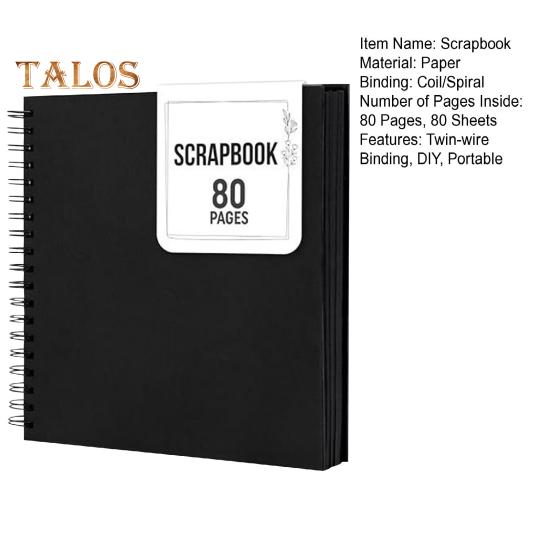 8/10-tommers utklippsbok fotoalbum 80 sider spiralbundet DIY hardt omslag spiral bryllup reise babyshower barn familie jubileum bildebok