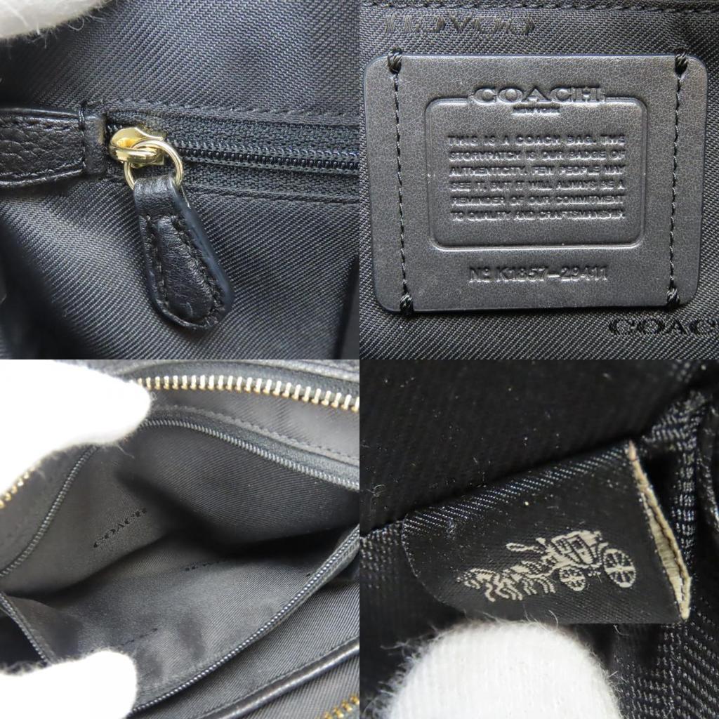 Used COACH Shoulder Bag 29411 Camera bag leather black Pochette