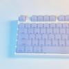 Foggy Transparent Crystal PC Keycaps OEM Profile Creamy White Side Print RGB Backlit Keycaps 115 Keys for MX Switches Keyboard