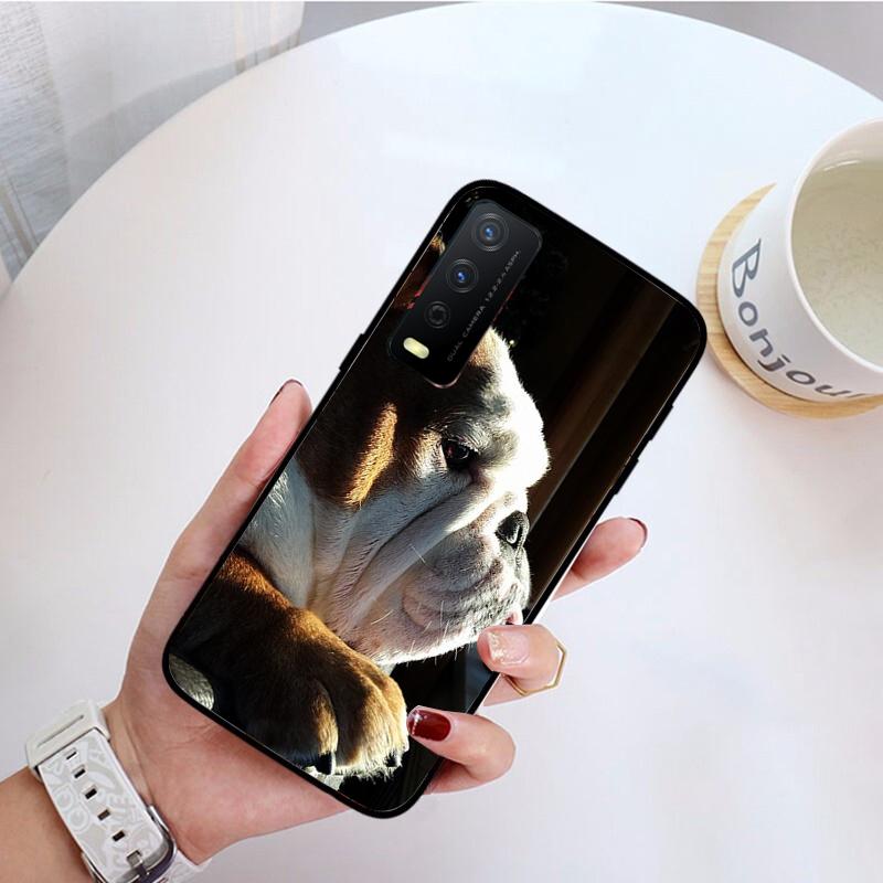 Husă de telefon Bulldog englez Pug pentru VIVO Y31 Y21S Y21 Y15S Y53S Y11S Y12 V21 V21E Y20 Y70 1907 V17Neo Y21S Y33S Y72